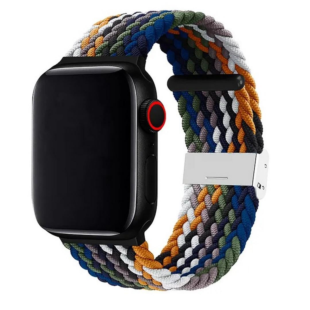 Ремешок для часов эластичный нейлоновый Amazfit/Huawei/Samsung 22 мм Rainbow Denim (nr22NY02_rd)