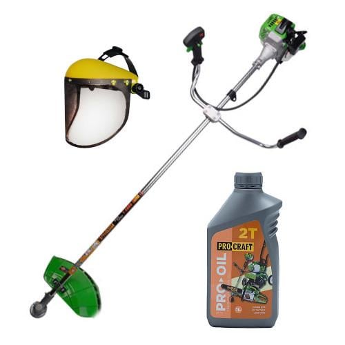 Коса бензинова ProCraft T3800 та олива ProCraft 2T 1 л та захисна маска