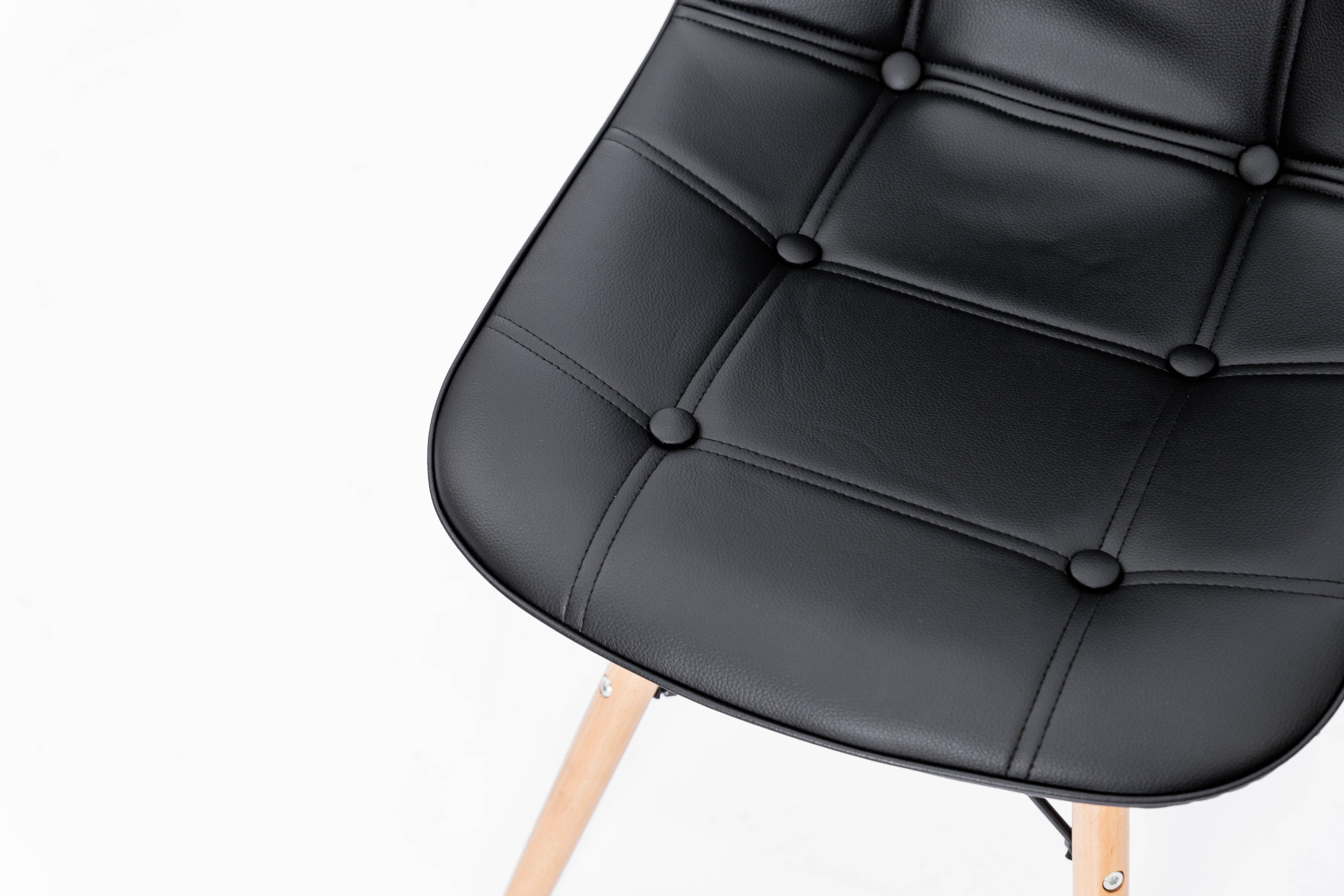 Стілець для кухні та вітальні Джастін Justin шкірзам 460х840х500 мм Чорний (GAА0050651) - фото 8 Стілець для кухні та вітальні Джастін Justin шкірзам 460х840х500 мм Чорний (GAА0050651) - фото 8