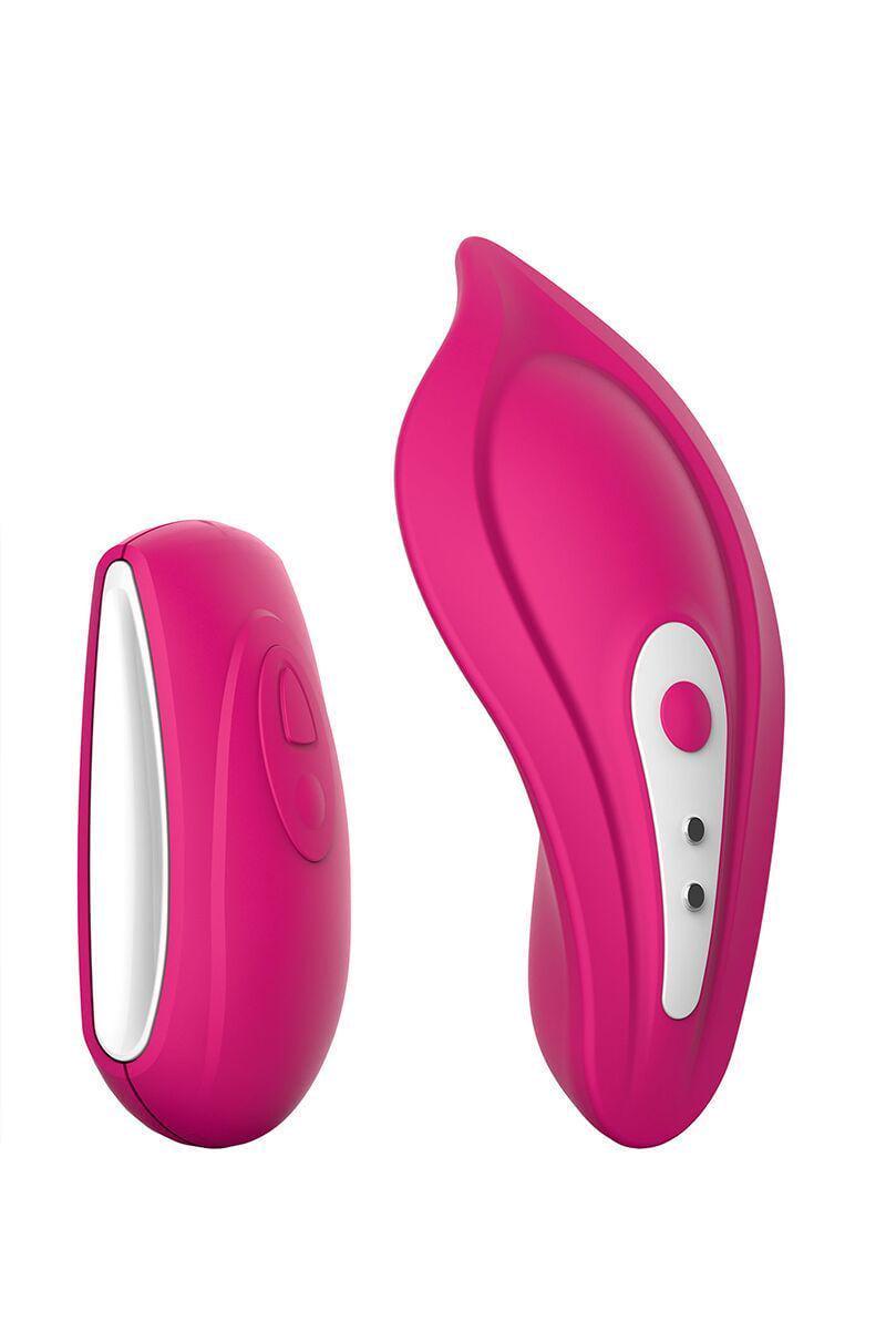 Вибратор в трусики Liebe Panty Vibe Recargable нагрел до 39 °C/пульт/трусики S-M в комплекте Cerise (SX1594)