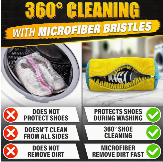 Чехол для стирки детской обуви в стиральной машине с защитными вставками в стиральной машине (1812) - фото 4