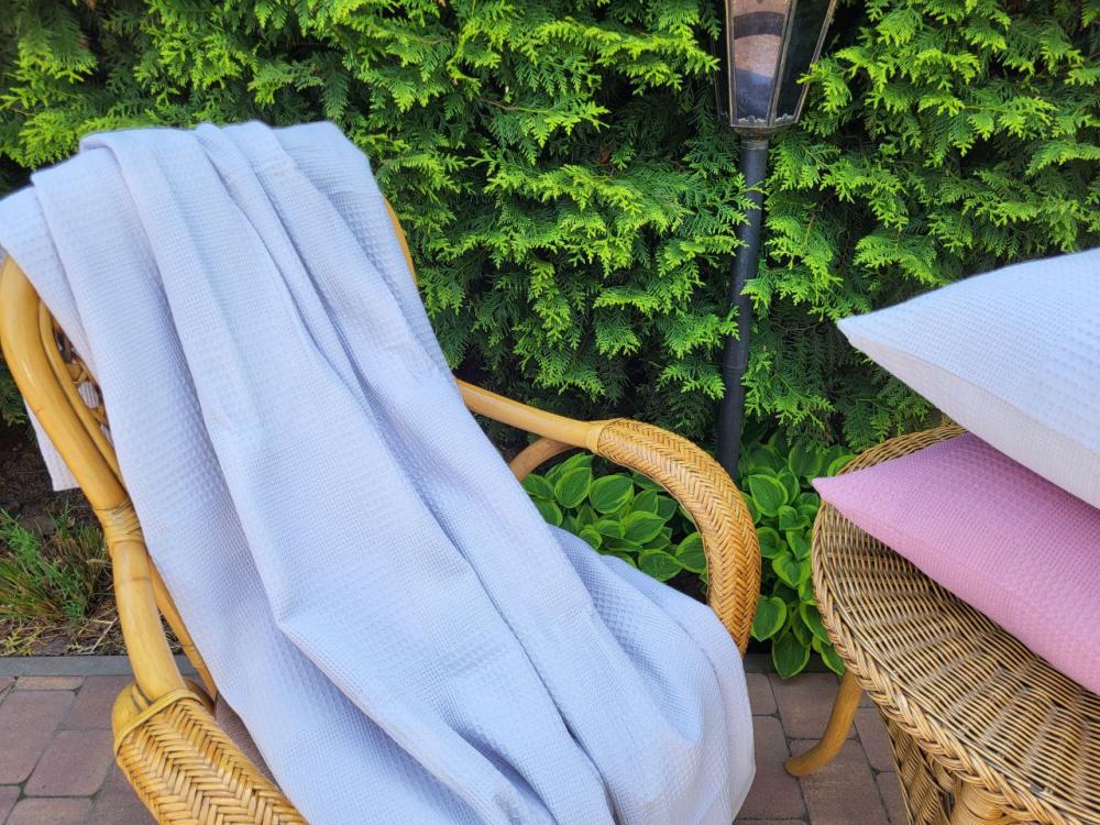 Покрывало Пике Вафелька 160x220 см Светло-серый (11193) - фото 2 Покрывало Пике Вафелька 160x220 см Светло-серый (11193) - фото 2