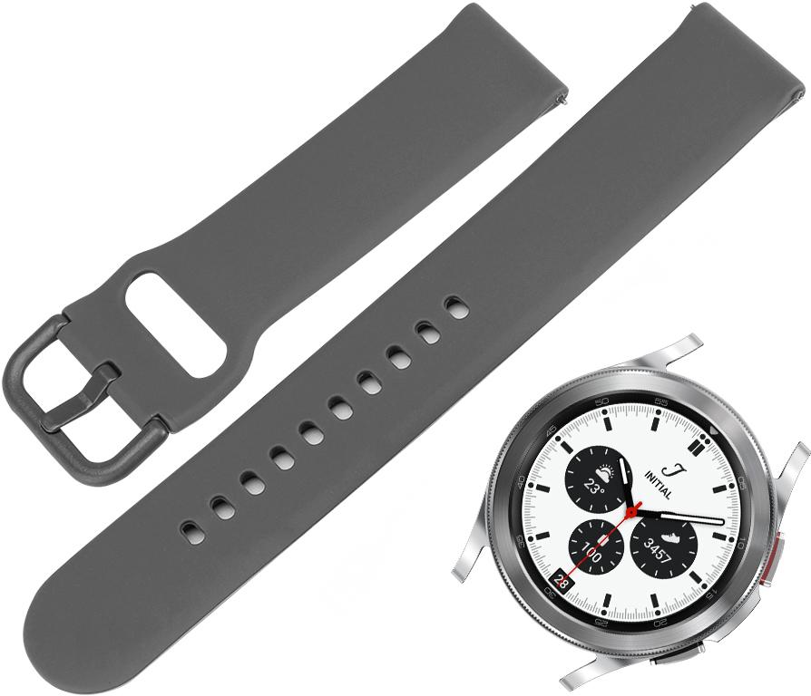 Ремешок Matte Style для Galaxy Watch 4 Classic 42 мм Grey (23494-33) - фото 2 Ремешок Matte Style для Galaxy Watch 4 Classic 42 мм Grey (23494-33) - фото 2