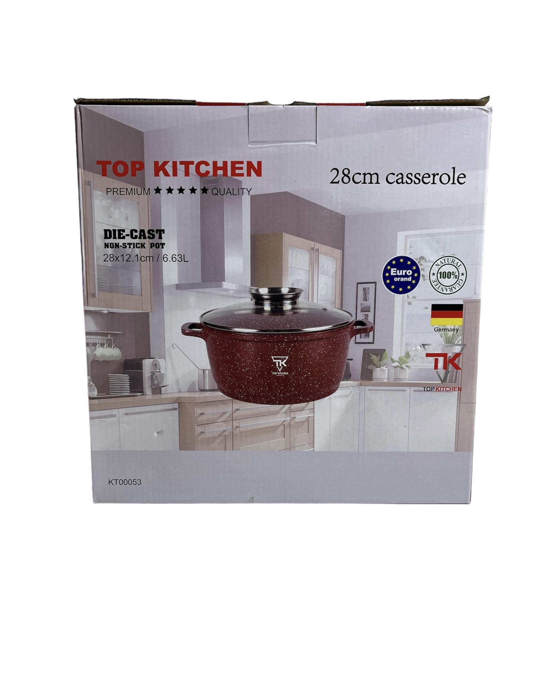 Каструля з кришкою Top Kitchen LK-40 28 см 6,9 л Червоний (15024614) - фото 6