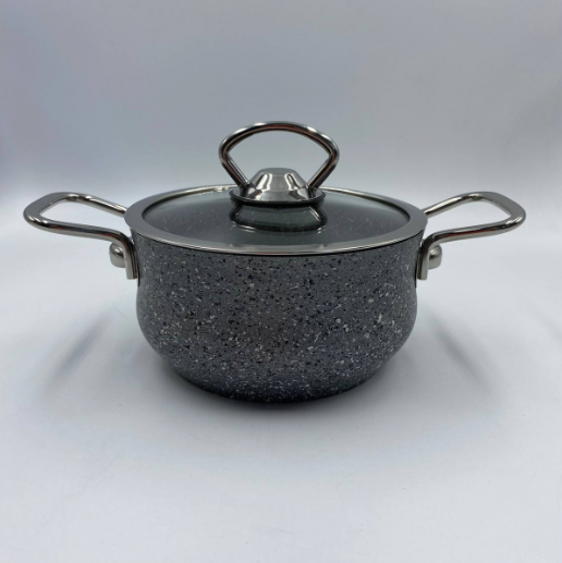 Каструля маленька OMS алюмінієва з кришкою з антипригарним покриттям 0,9 л