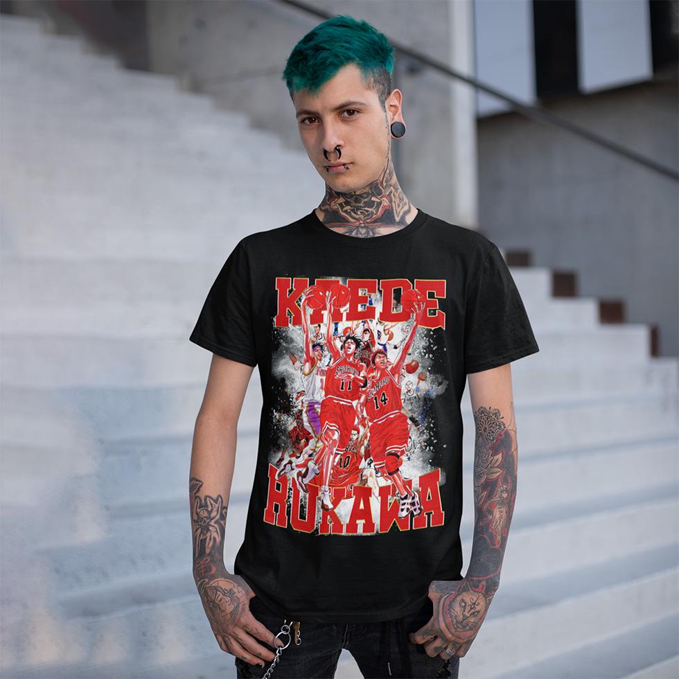 Футболка унісекс Slam Dunk Kaede Hukawa 4XL Чорний (0000010340)