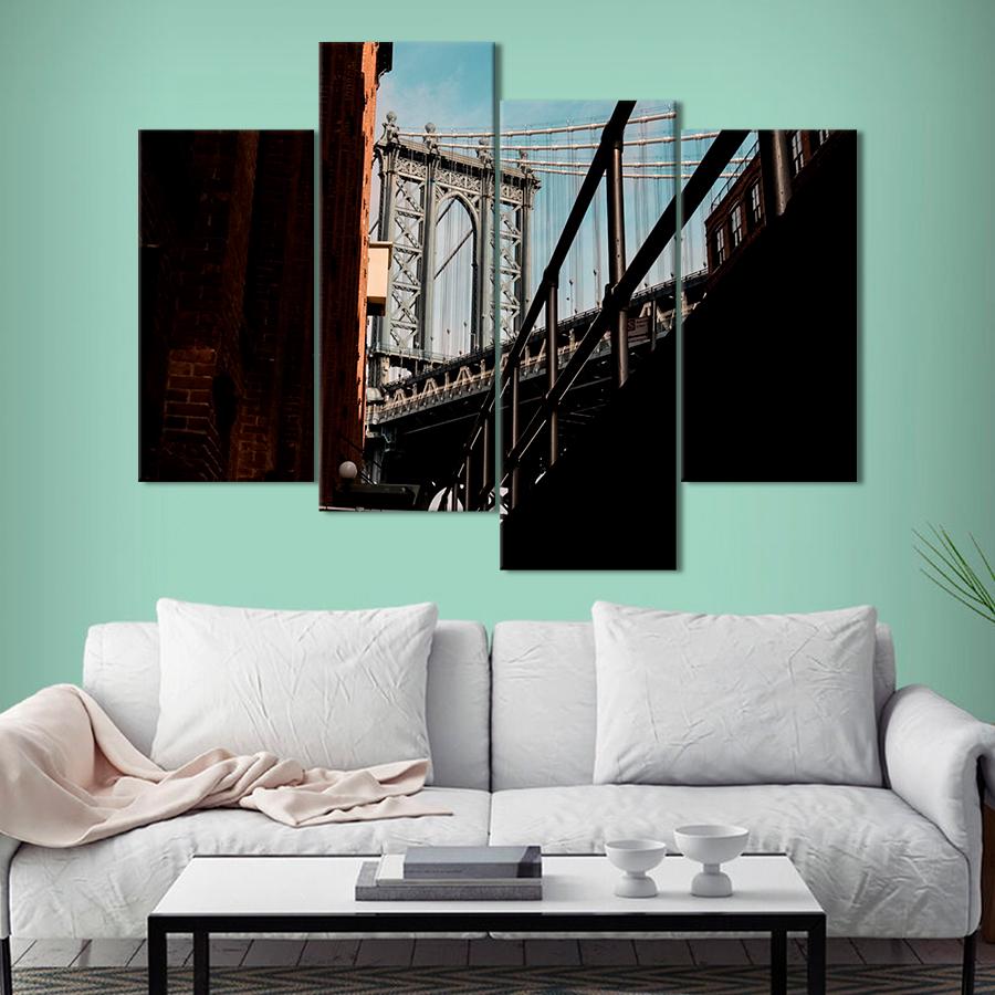 Картина город Вид на Манхэттенский мост 129x90 см (A573-4)