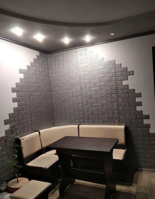 3D-панель самоклеюча під цеглу рулон 5000x700x4 мм Срібло (BN4-006-5) - фото 10 3D-панель самоклеюча під цеглу рулон 5000x700x4 мм Срібло (BN4-006-5) - фото 10