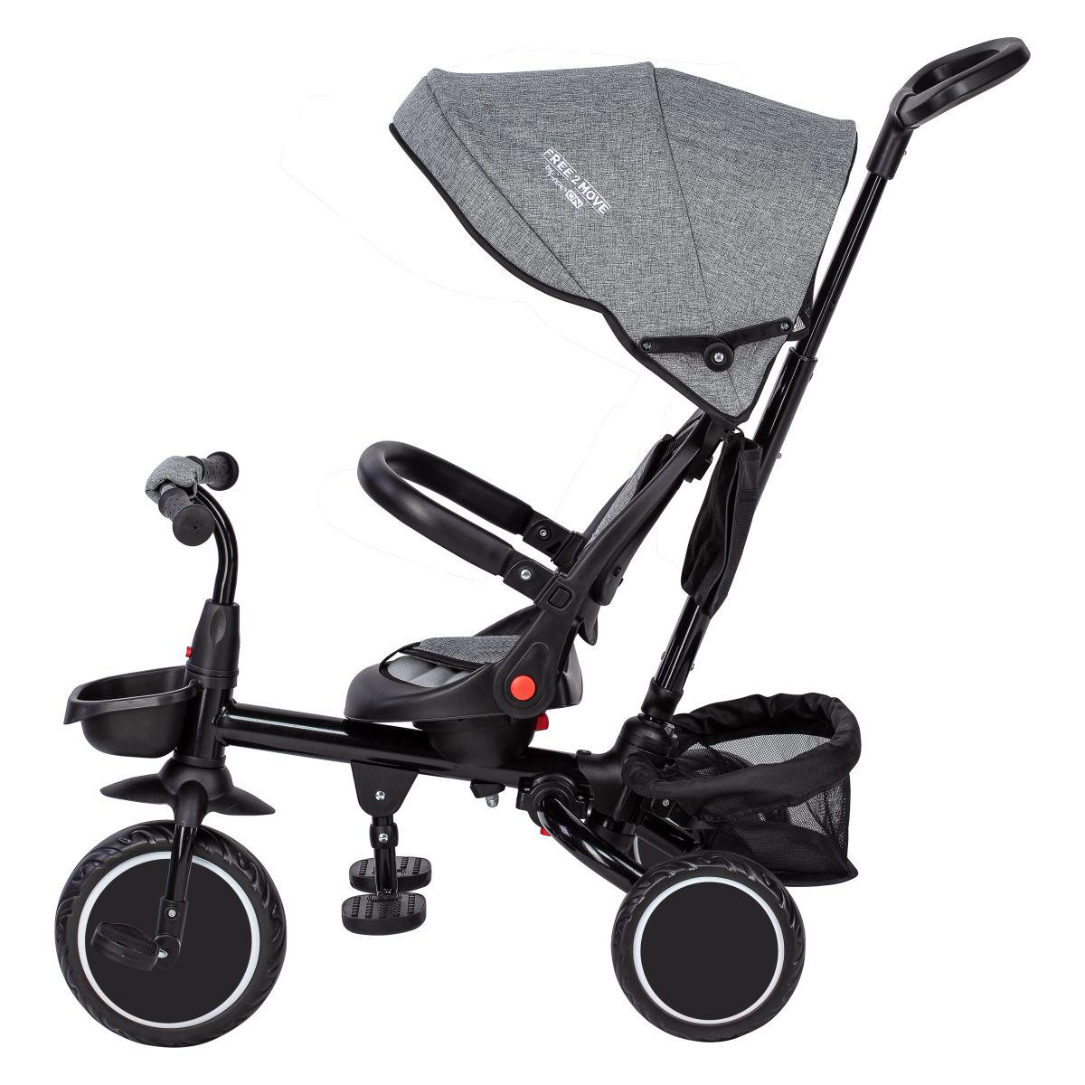 Велосипед дитячий триколісний Free2Move ELIPSO Black/Grey - фото 3