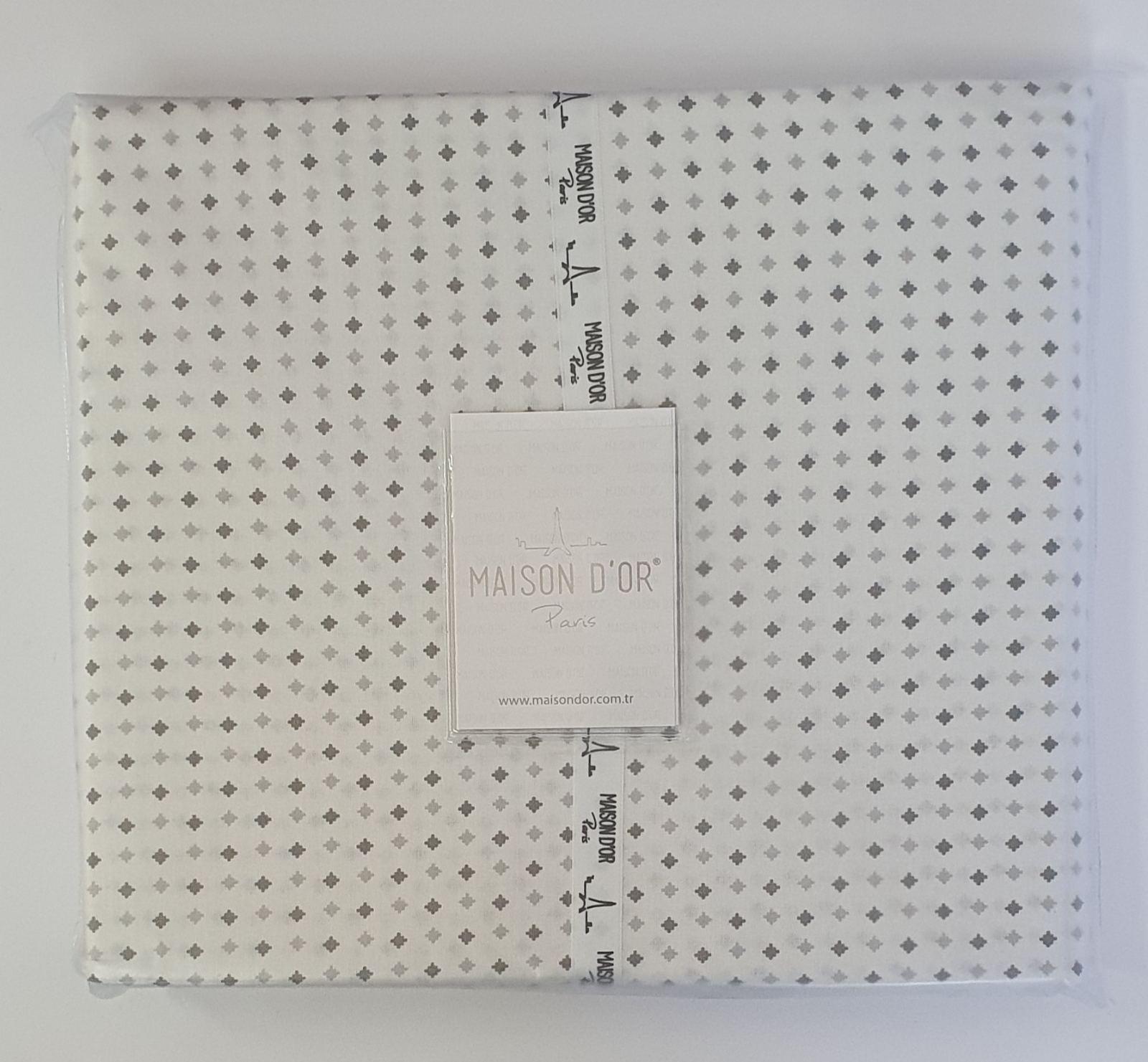 Простынь Maison D'or 245x285 ранфорс Deluxe Damien Grey (CN6013)