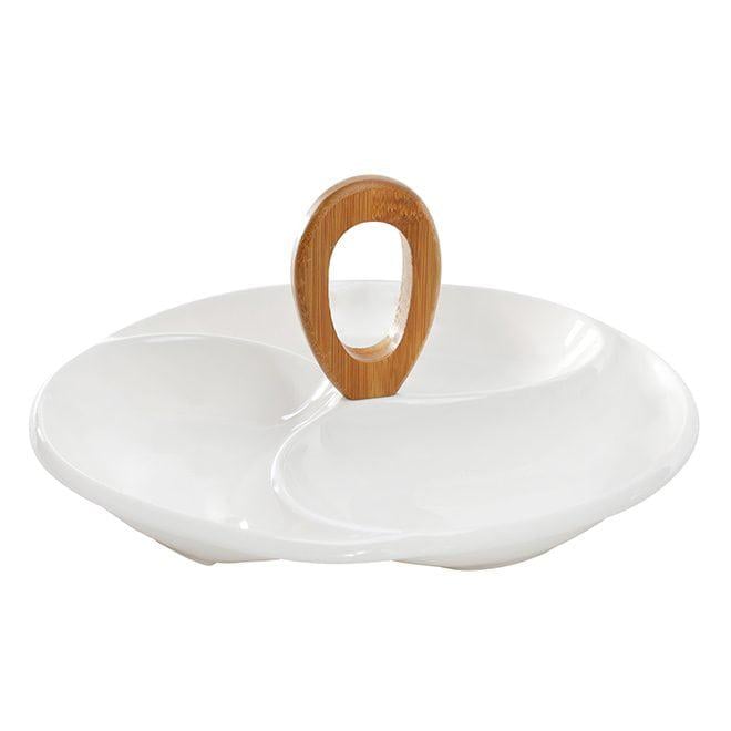 Менажниця порцелянова Flora 3-х секційна 29 см (32569)