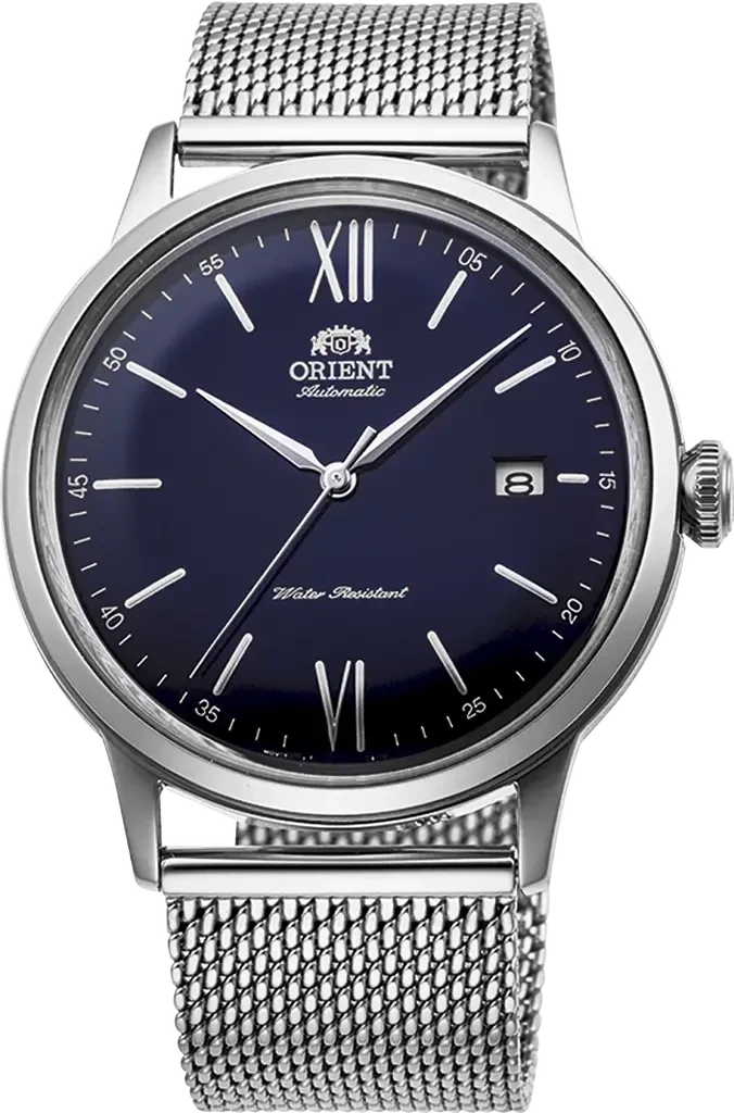 Мужские наручные часы Orient Bambino Version 6 RA-AC0019L10B со стальным корпусом WR 30 м Синий (3124658575)