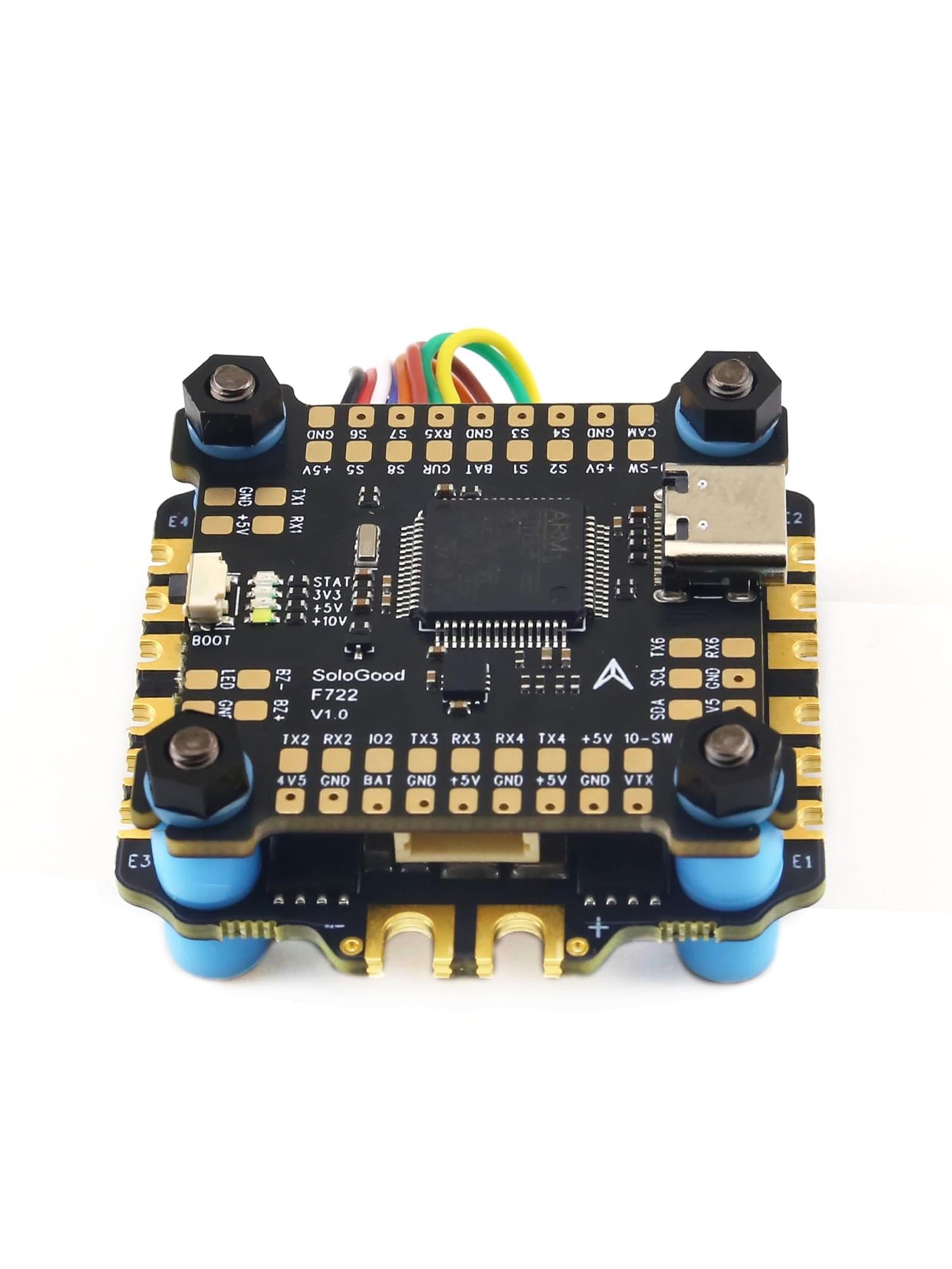 Стек полетный контроллер+регулятор моторов FC&ESC SoloGood F722 V1 2-6S 30X30 + 60A ESC FPV дронов (00-00024501)