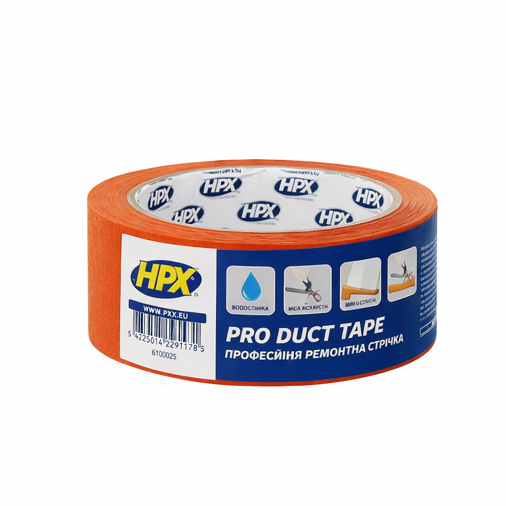 Лента ремонтная HPX EO5025 Duct Tape Pro устойчива к влаге и износу 38 мм 25 м Красный (db2b6953)