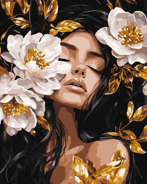 Картина по номерам Ideyka Цветочный вихрь с красками металлик extra 40x50 см (Id-KHO8504)