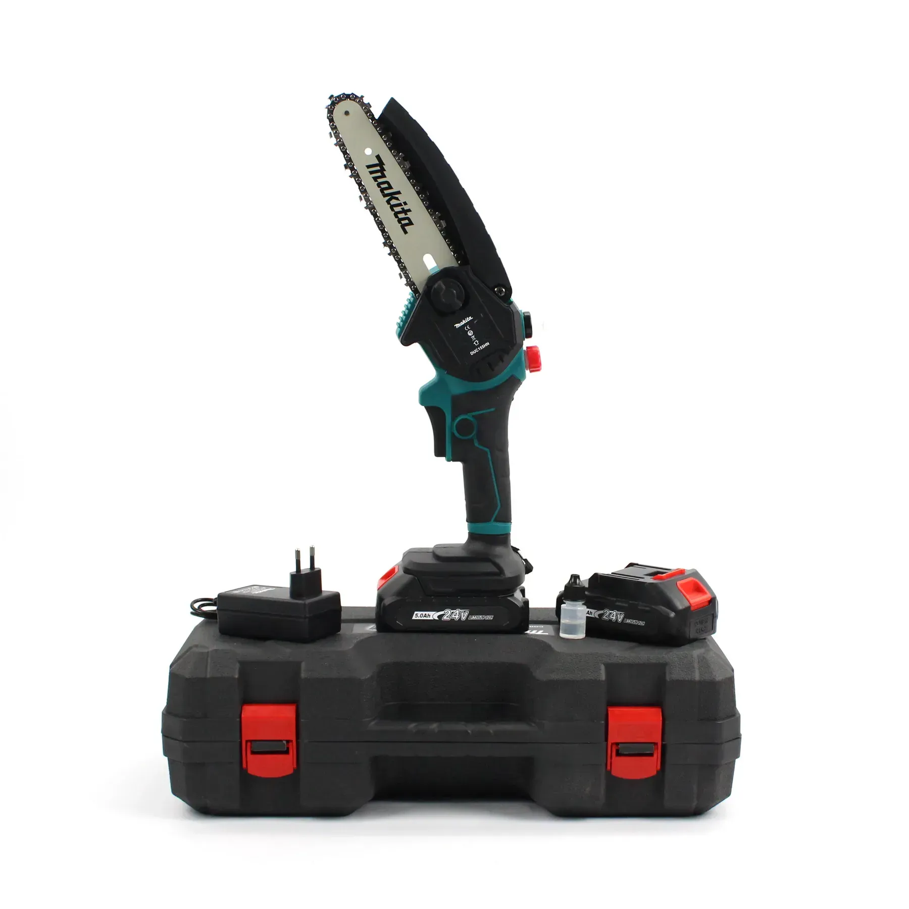 Минипила аккумуляторная DUC155HN 24V 5AH шина 15 см с полуавтоматической смазкой цепи (28542107) Минипила аккумуляторная DUC155HN 24V 5AH шина 15 см с полуавтоматической смазкой цепи (28542107)