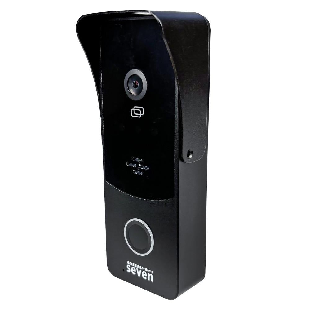 Виклична панель домофону SEVEN CP-7508 FHD з вбудованим контролером Black (32626705)