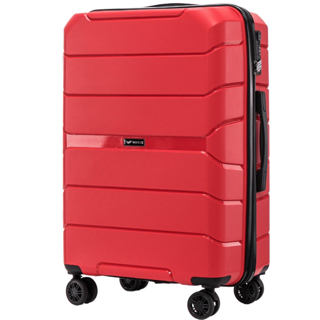 Чемодан полипропиленовый Wings PP06 средняя Красный (Wp00510)