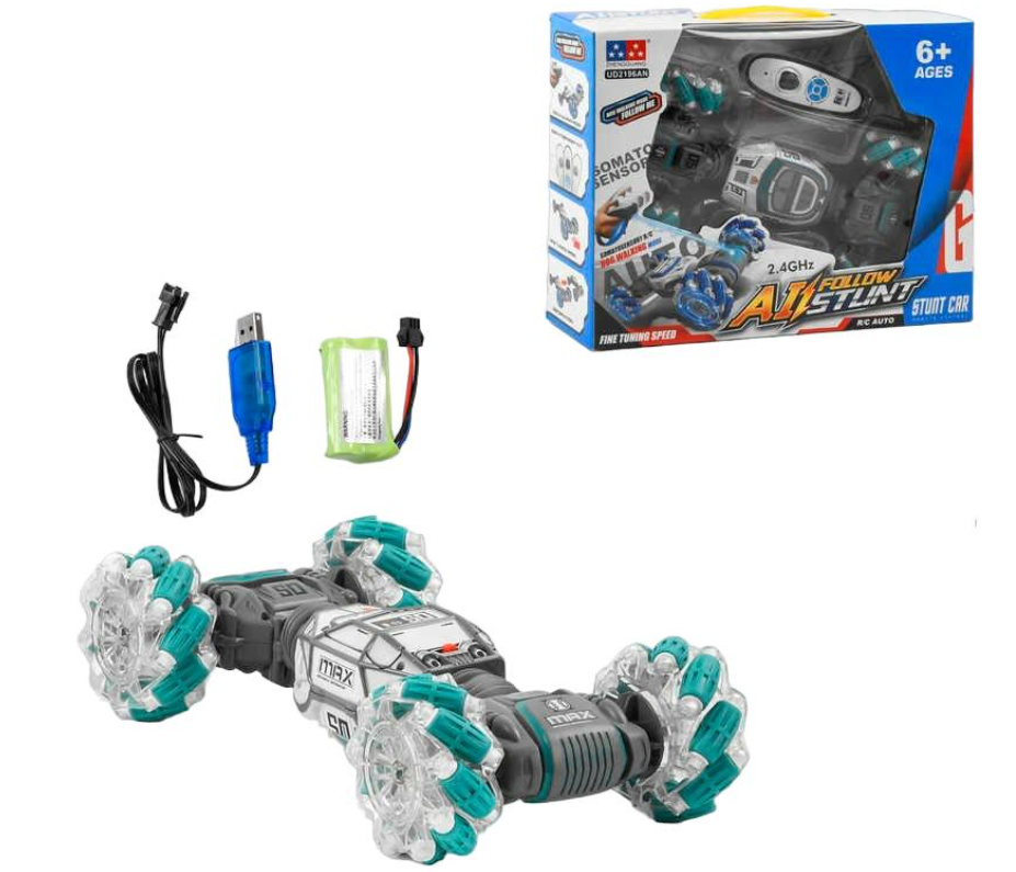 Машина на радіокеруванні керування/сенсорне/аналогове/акумулятор 74,V/підсвічування/музика Gray (104147)