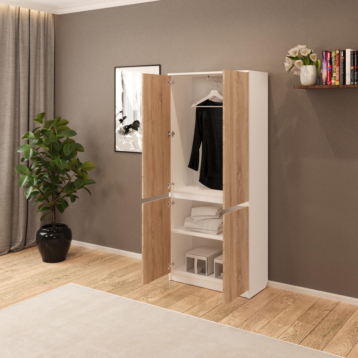 Шкаф Смузи Мікс Меблі 1860х800х380 мм Сонома - фото 2 Шкаф Смузи Мікс Меблі 1860х800х380 мм Сонома - фото 2