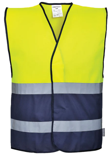 Жилет сигнальный PORTWEST C484 Hi Vis Two Tone Vest XXL/3XL Желто-темно-синий (C484YNRXXL/3XL)