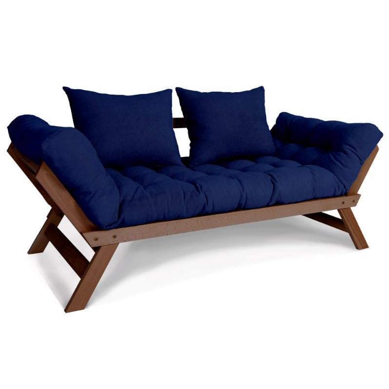 Диван-футон раскладной Woodman Allegro из массива дерева Ореховый/Cиний - фото 1 Диван-футон раскладной Woodman Allegro из массива дерева Ореховый/Cиний - фото 1