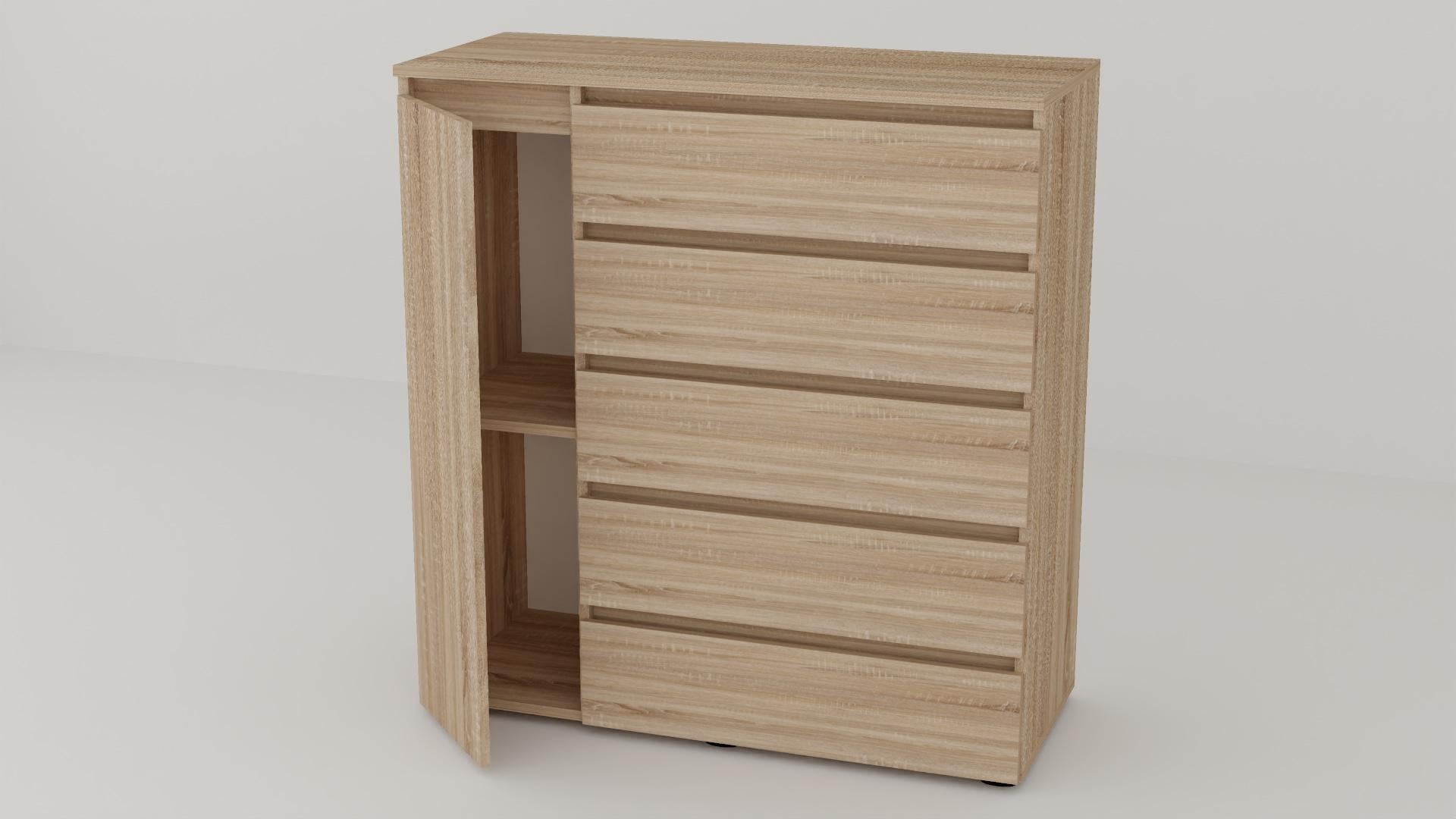 Комод Алекса СН-15/45 105х45х111 см Дуб сонома