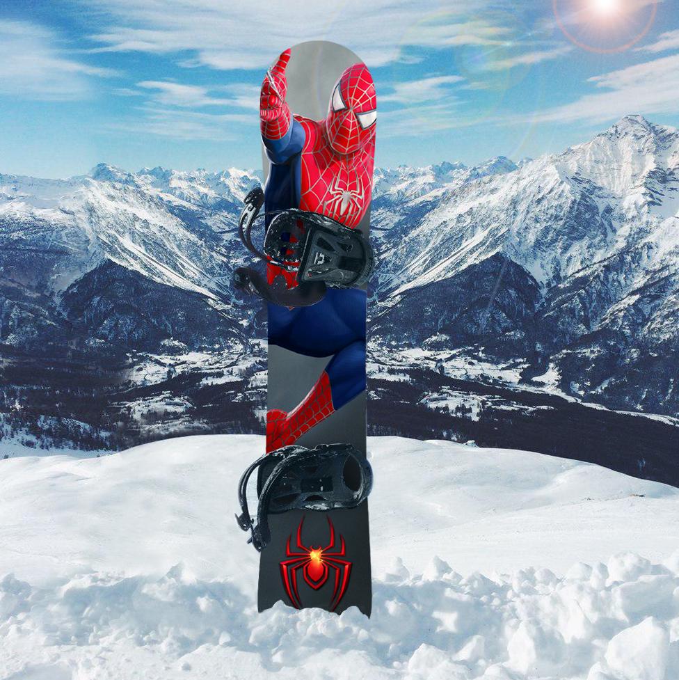 Наклейка на сноуборд Человек-паук/Spider-Man (bord_1375)