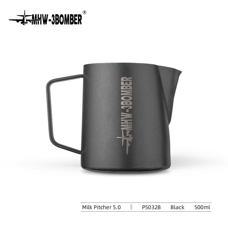 Питчер с ручкой для молока MHW-3BOMBER 5.0 500 мл Matte Black (P5032B) - фото 9