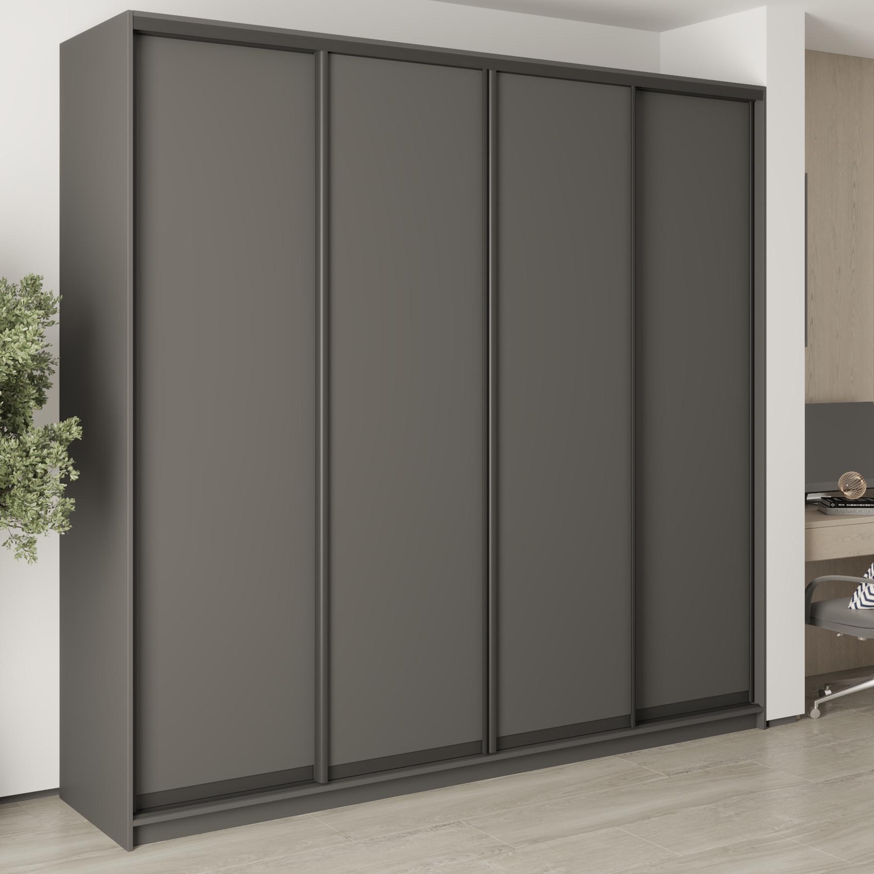 Шкаф-купе четырехдверный MebelStar Комбо BG 4 ДСП 250x60x240 см Антрацит (MBS-12830)