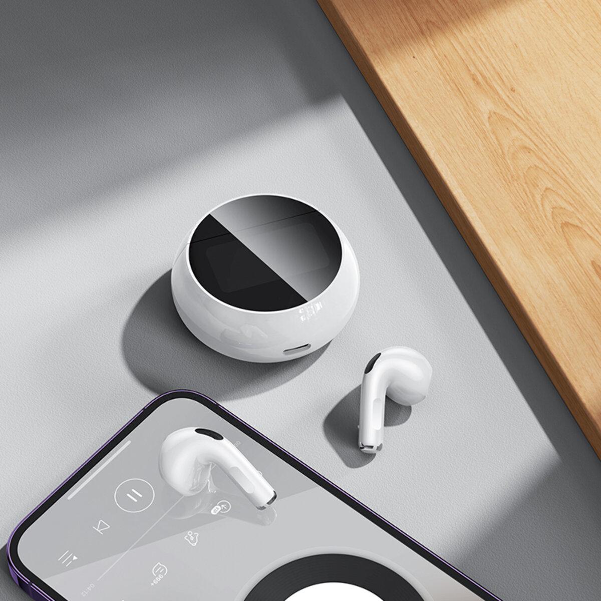 Навушники бездротові Borofone BW87 Mist true wireless BT5.4 Headset with Touch Screen 300 mAh White (6941991119491) - фото 8 Навушники бездротові Borofone BW87 Mist true wireless BT5.4 Headset with Touch Screen 300 mAh White (6941991119491) - фото 8