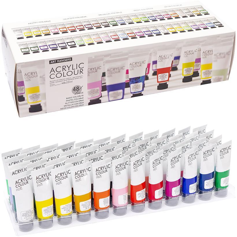 Акриловые краски для рисования Rangers Art пастель в тюбиках 48 цветов по 22 мл (2688338136)