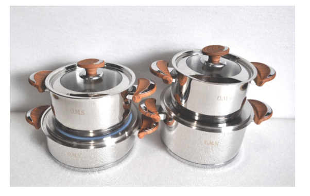 Набір каструль із сотейником OMS із нержавіючої сталі 8 предметів (1076-8) - фото 4 Набір каструль із сотейником OMS із нержавіючої сталі 8 предметів (1076-8) - фото 4