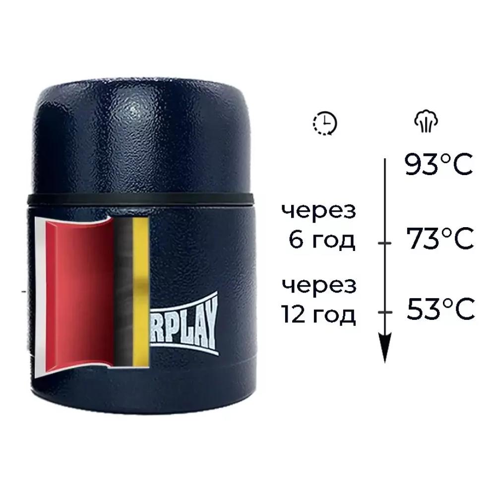 Термос харчовий PowerPlay 9003 700 мл Синій - фото 3 Термос харчовий PowerPlay 9003 700 мл Синій - фото 3