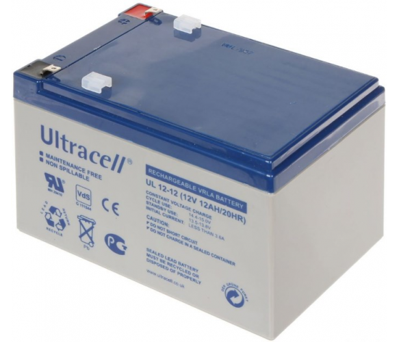 Акумуляторна батарея Ultracell UL12-12 AGM 12V 12 Ah White (1866638975)