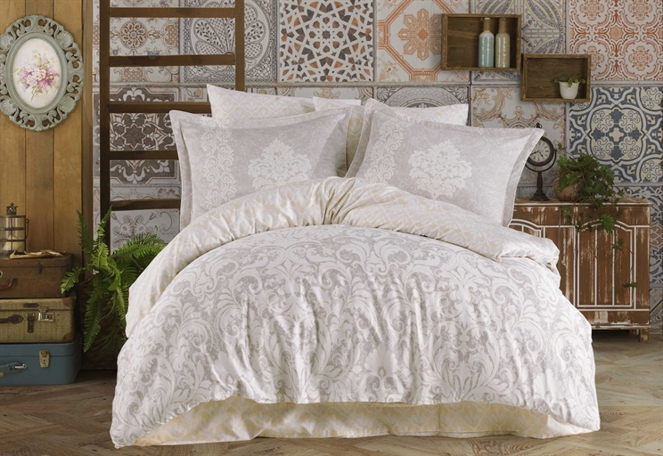 Комплект постельного белья Hobby Exclusive Sateen Susana 200х220 см Бежевый