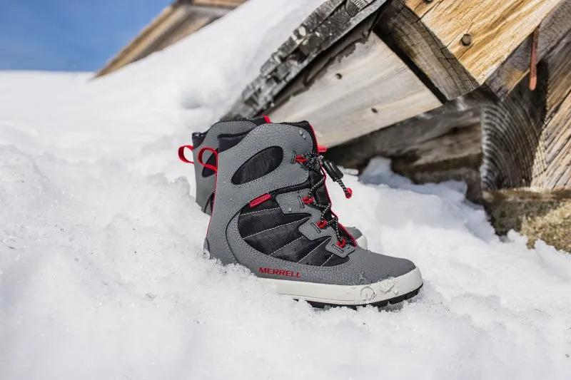 Черевики зимові Merrell Snow Bank 4.0 Waterproof Boot р. 32/1/21 см Grey/Black/Red (23300410) - фото 6 Черевики зимові Merrell Snow Bank 4.0 Waterproof Boot р. 32/1/21 см Grey/Black/Red (23300410) - фото 6