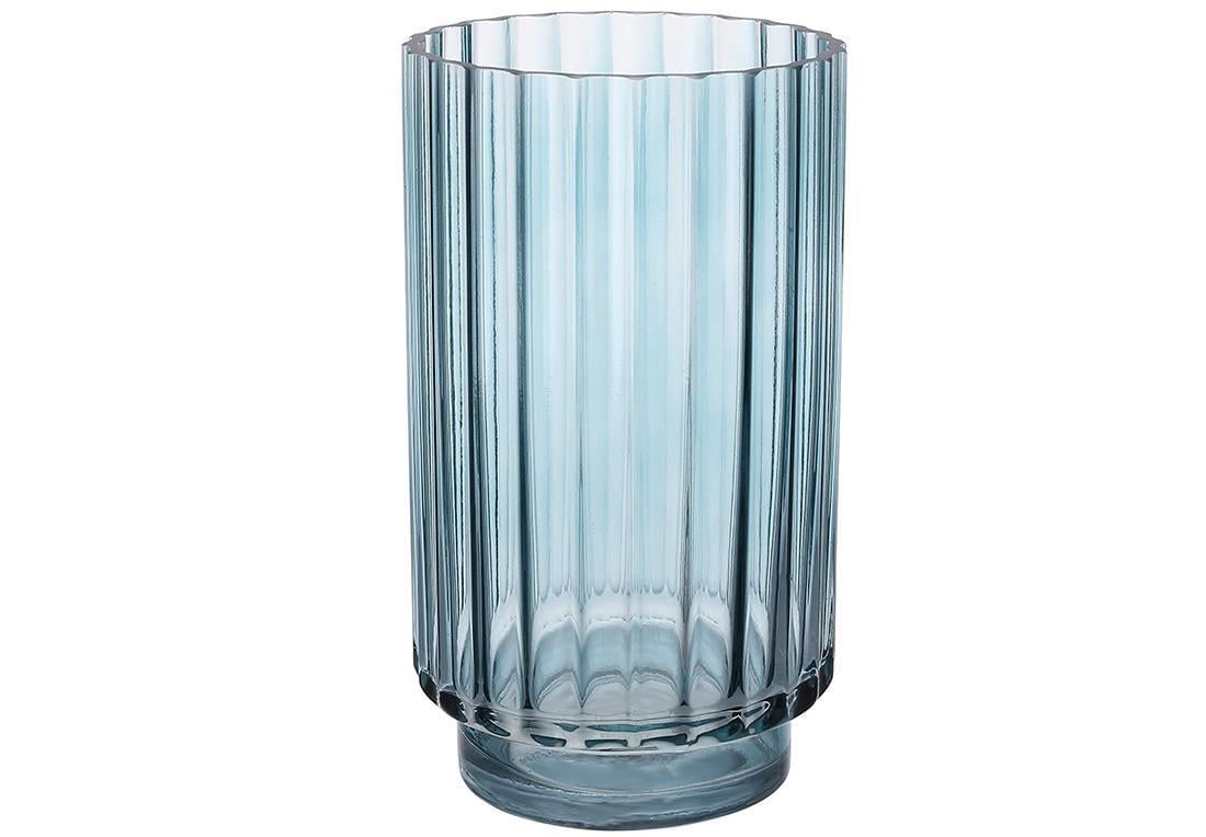 Ваза стеклянная BonaDi Манхэттен 20,5 см Серо-голубой (591-350)