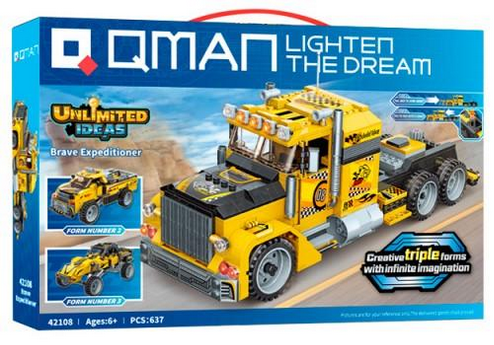 Конструктор з інерційним механзмом Qman Хоробрий експедитор (42108)