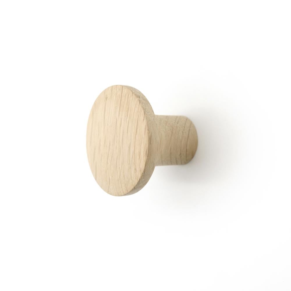 Крючок деревянный мебельный для одежды ø50 мм 1 шт. Дуб (48898) - фото 1