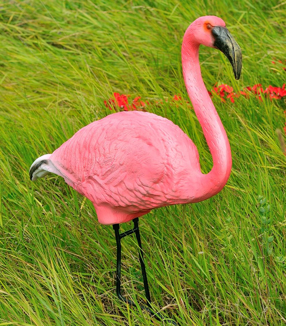Садова фігура Фламінго на металевих лапах 88 см (33) - фото 2