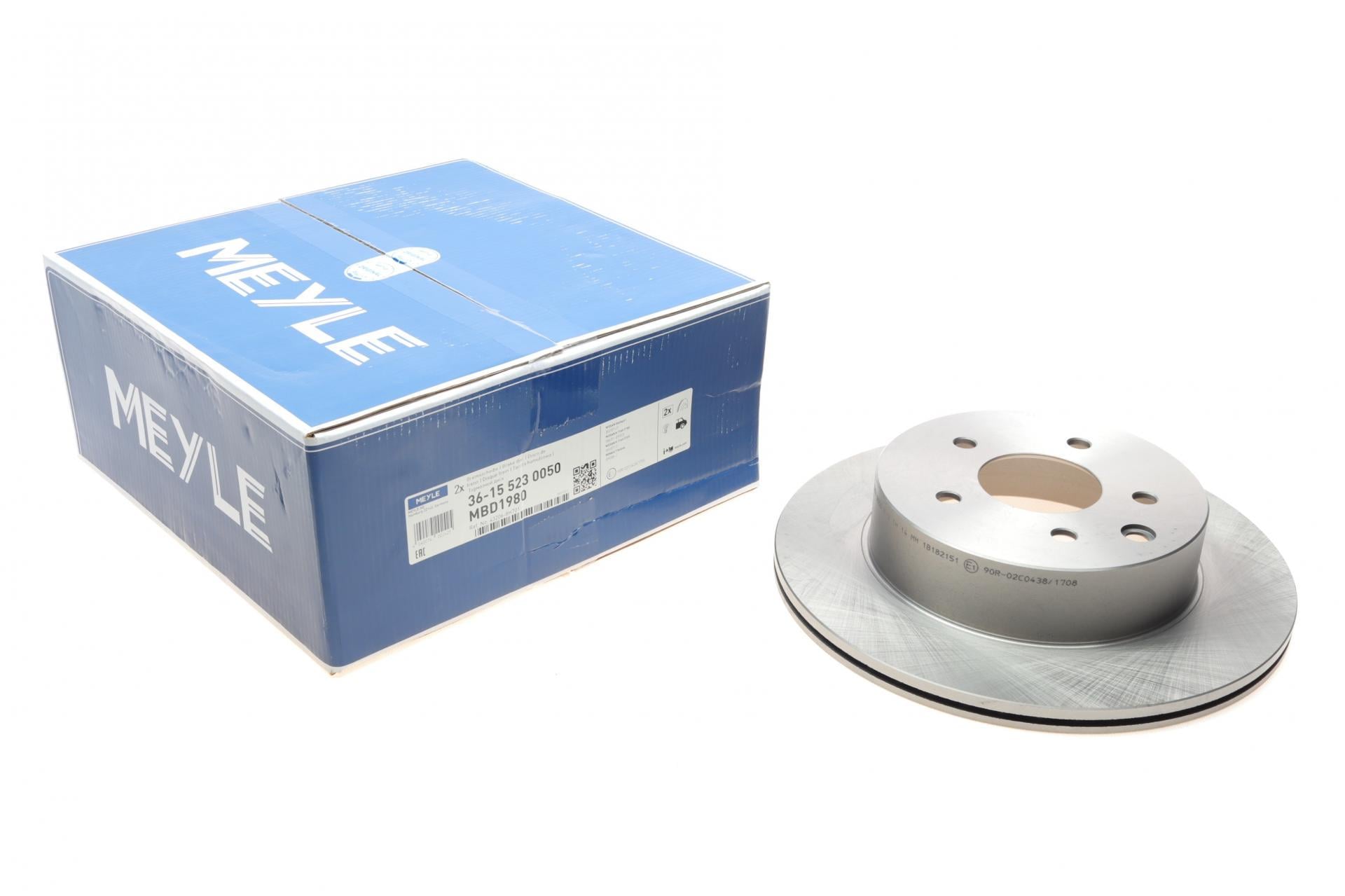 Диск тормозной задний Meyle Nissan Leaf 10-/Juke 14-/Qashqai 10-/X-Trail 01-13 292x16 мм (36-15 523 0050 MEYLE)