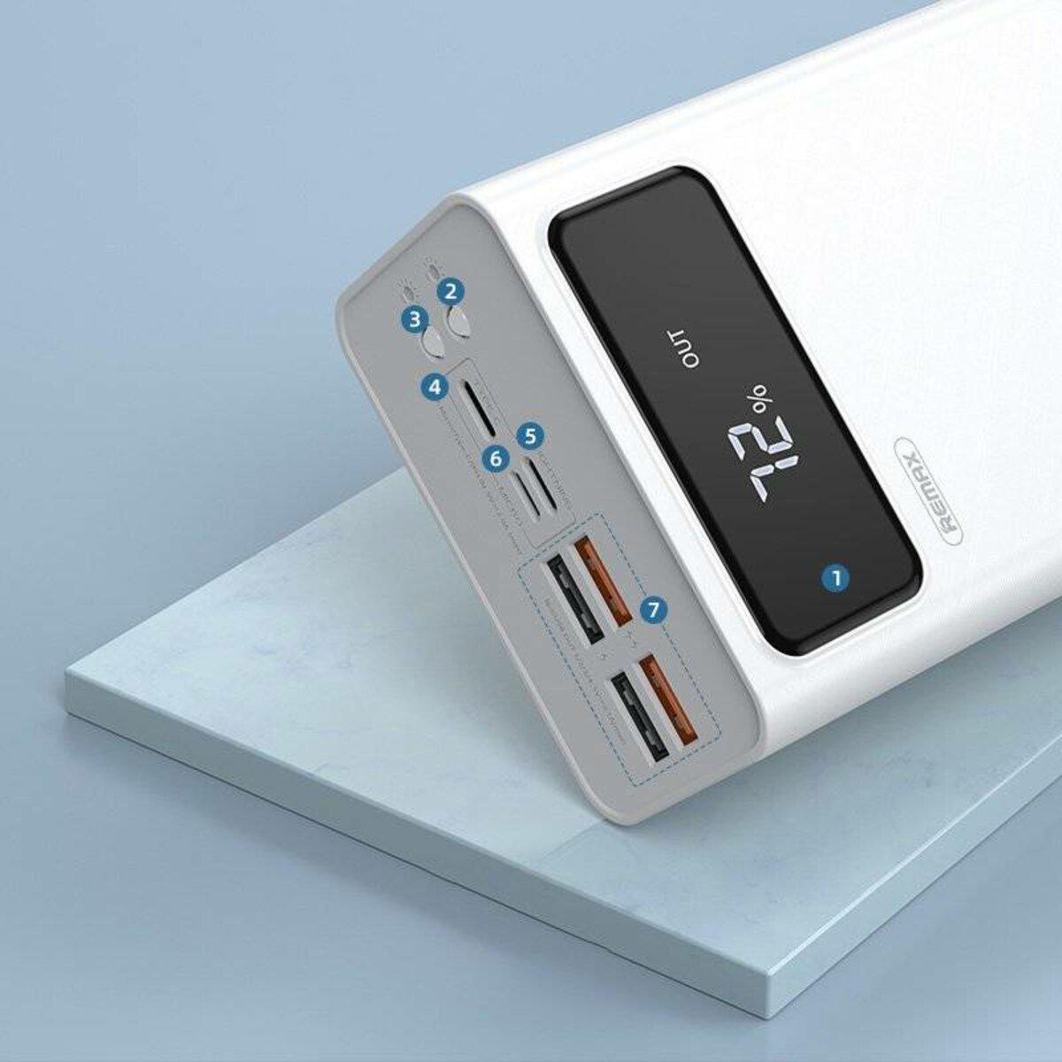 Повербанк Remax Mengine Series 30000 mAh 4USB RPP-112 White - фото 2 Повербанк Remax Mengine Series 30000 mAh 4USB RPP-112 White - фото 2