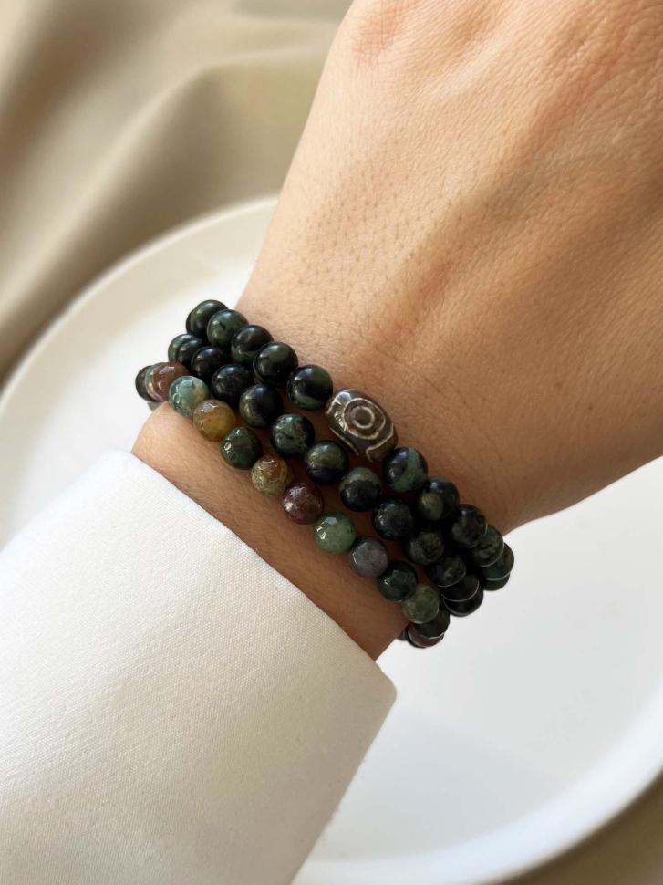 Набор браслетов из натуральной яшмы (5102) Набор браслетов из натуральной яшмы (5102)