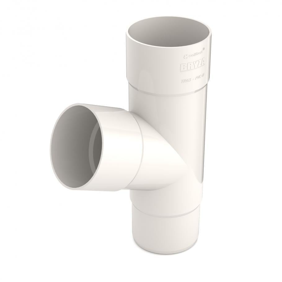 Тройник трубы BRYZA 90/90/90 мм Белый (9010) Тройник трубы BRYZA 90/90/90 мм Белый (9010)