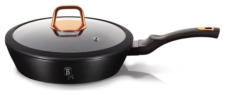 Сковорода-сотейник Berlinger Haus Black Rose со стеклянной крышкой Ø 24х6,5 см