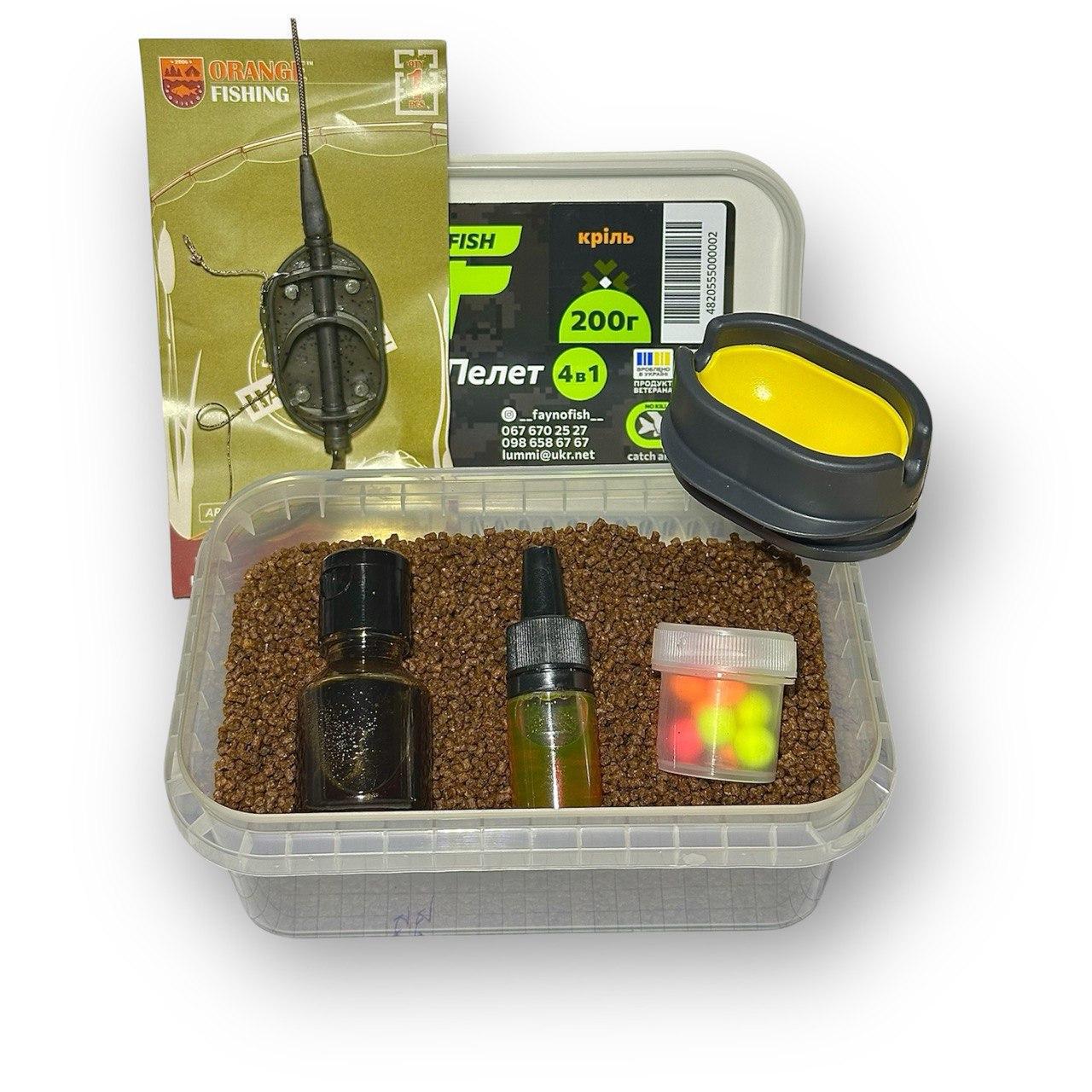 Методный пеллетс метод микс Fayno Fish криль 6в1 200 г (2918392992)