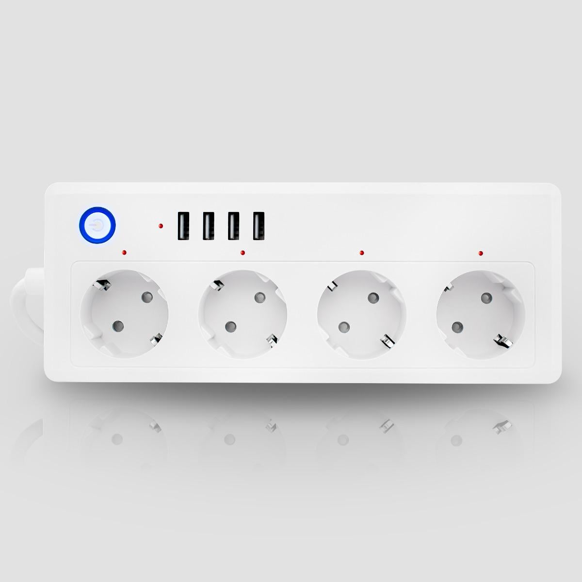 Сетевой фильтр Tuya smart с USB-портами WiFi (WH00304)