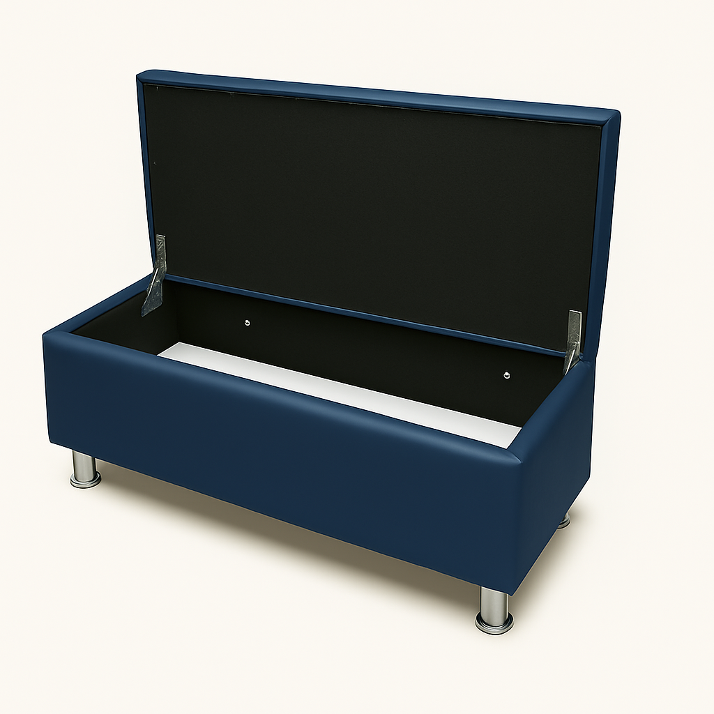 Диван у зону очікування Сompakt штучна шкіра 120 см Синій - фото 2 Диван у зону очікування Сompakt штучна шкіра 120 см Синій - фото 2