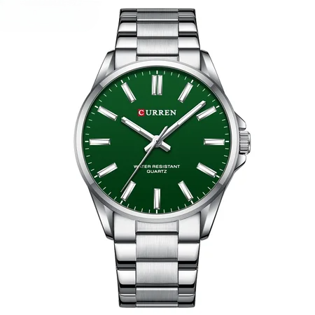 Наручний годинник Curren 9090 Silver-Green (2015)